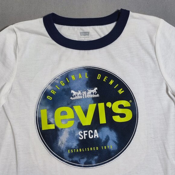 Levi's long sleeve T-shirt kids size 8 (128-134cm) white with graphic design - Picture 2 of 9